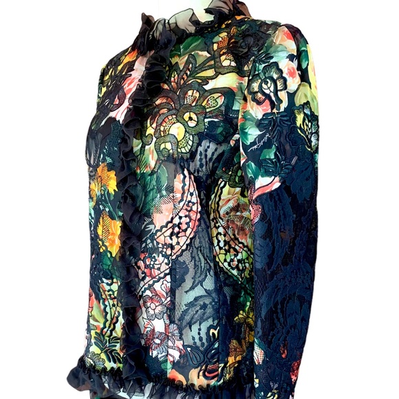 DOLCE & GABBANA ITALY EMBROIDERED FLORAL LACE SHEER JACKET NEW TAGS $3000 - Picture 6 of 8